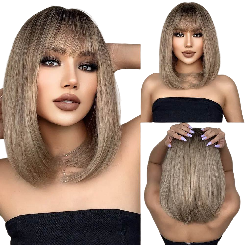 Short Straight Bob Wig with Bang