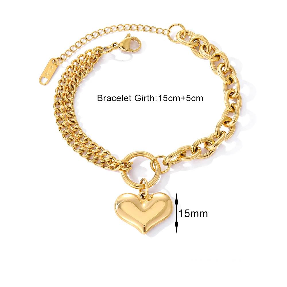 Heart bracelet for women - Ladies' heart charm bracelet