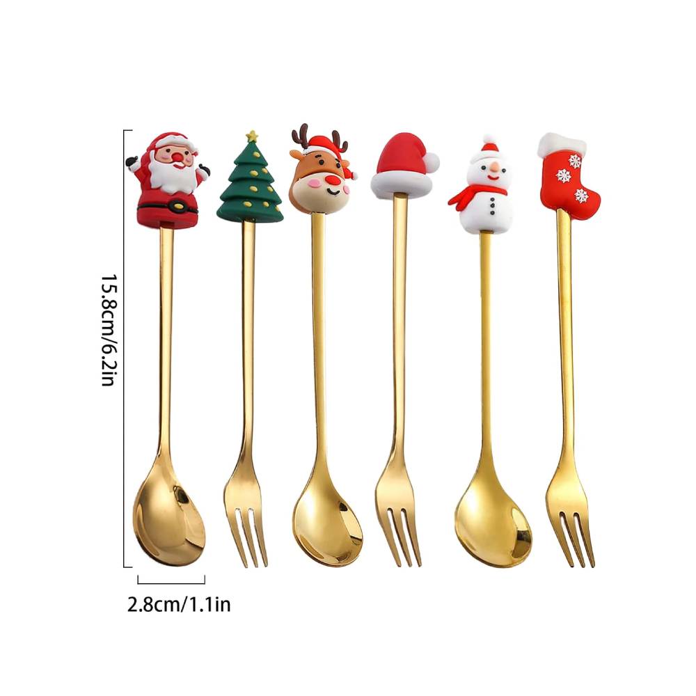 Christmas-themed cutlery set - Christmas tableware accessories