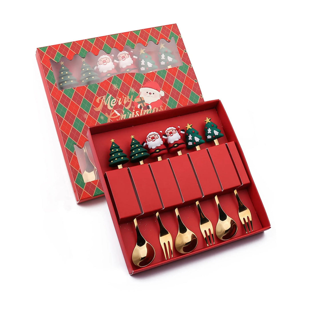 Christmas-themed cutlery set - Christmas tableware accessories