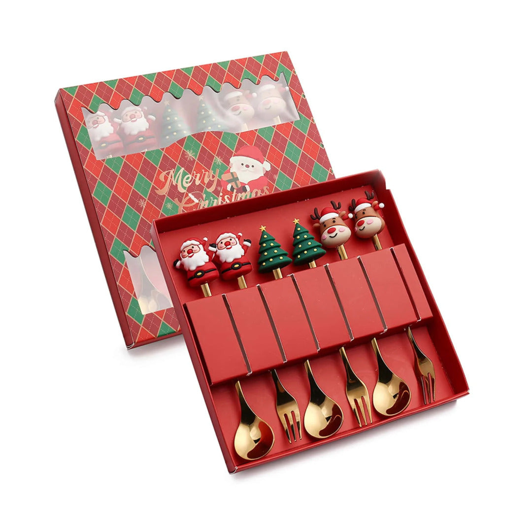 Christmas-themed cutlery set - Christmas tableware accessories