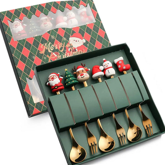 Christmas-themed cutlery set - Christmas tableware accessories