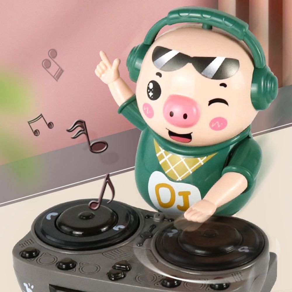 DJ Rock Musical Pig Robot Toy for Kids with LED Lights