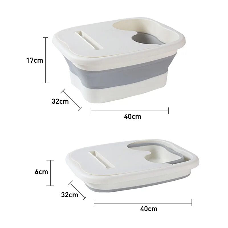 Collapsible foot bath tub - Portable foot spa tub - Foldable foot basin