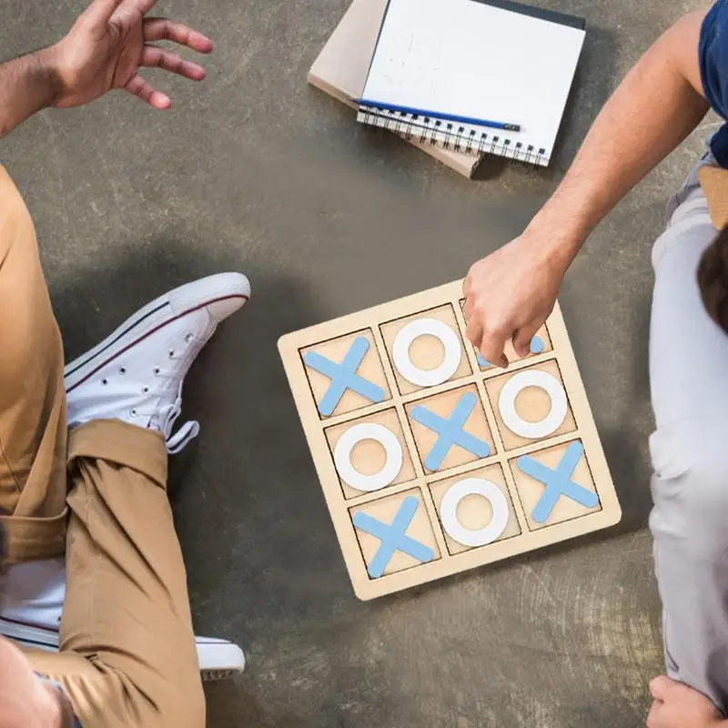 Classic wooden toe x o board games - Wood tic tac toe board game